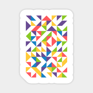 Creative Geometric Colourful Triangle Pattern #15 Magnet