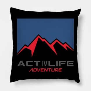 Activlife Adventure With Red Mountains and Blue Sky Pillow