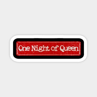 vintage retro plate One Night of Queen Magnet