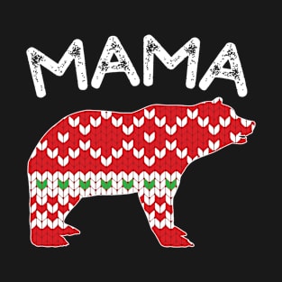 Mama Bear Matching Christmas Family T-Shirt