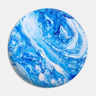 Hydro Flask sticker - Aesthetic abstract ocean blue sea watercolor texture Pin