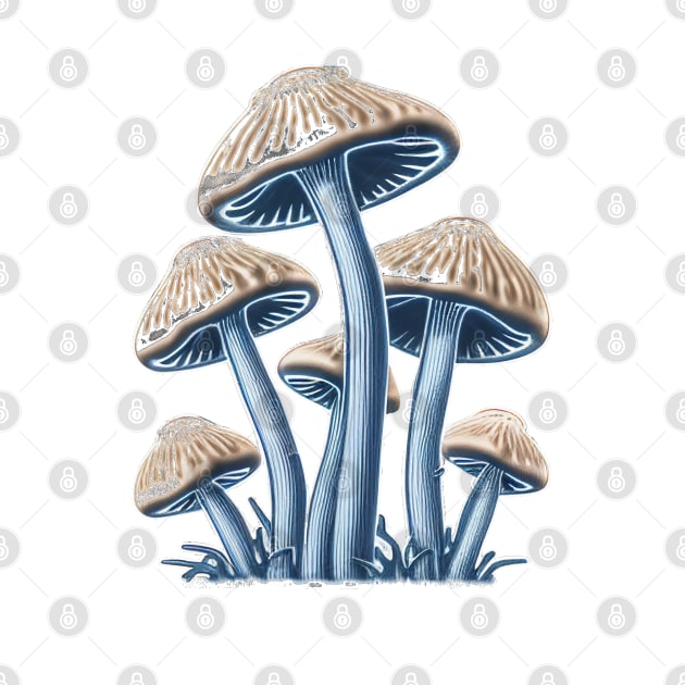 Fungi Fun: Cartoon Mushroom Print to Show Your Eco-Friendly Style by Greenbubble