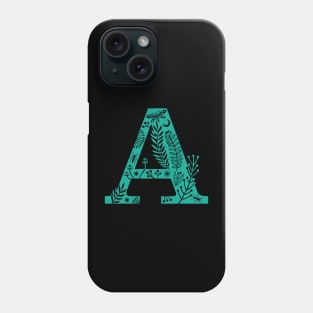 Letter A mint Phone Case