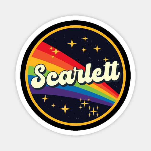 Scarlett // Rainbow In Space Vintage Style Magnet by LMW Art