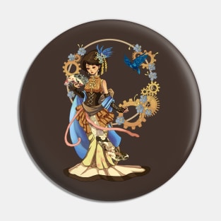 Asian Steampunk Pin