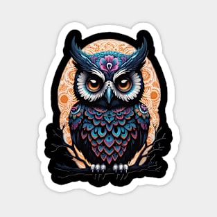 Owl Dia De Los Muertos Magnet