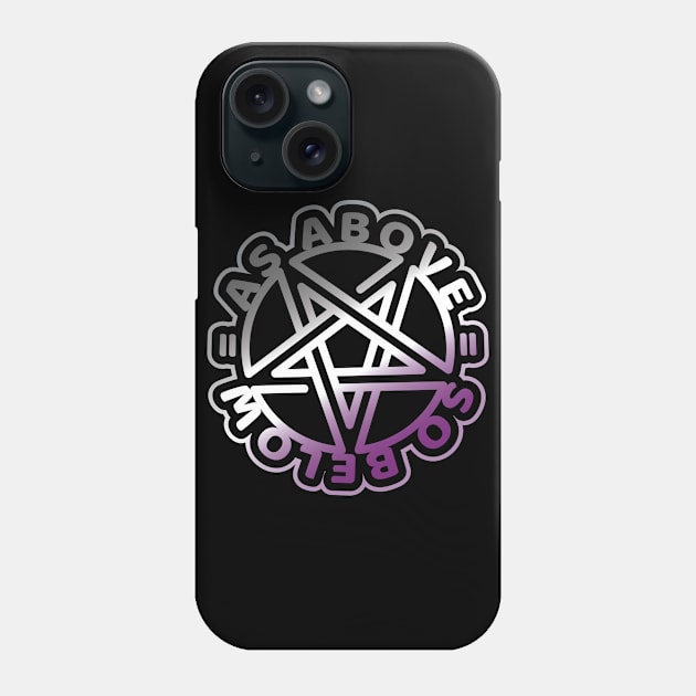 Equality Above & Below - ACE PRIDE - dark Phone Case by MortalMerch