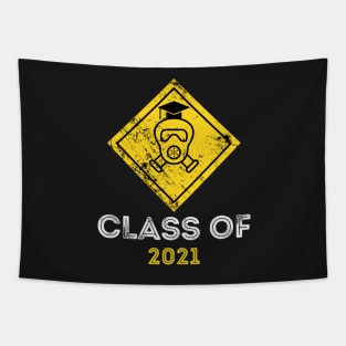 Class of 2021 Gas Mask Quarantined Seniors Graduation Tapestry