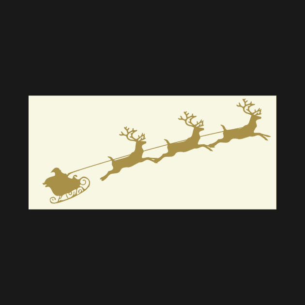 Gold and cream santas sleigh by LukjanovArt