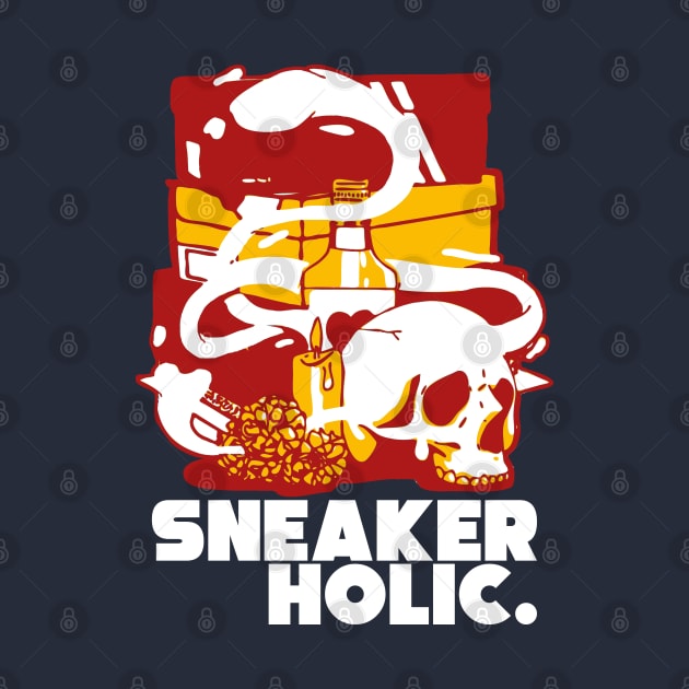 Sneaker Holic Midas Gold Retro Art by funandgames