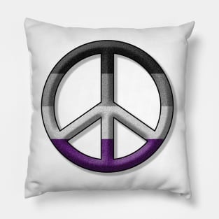 Peace Pride design in Asexual pride flag colors Pillow