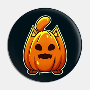 Cat Pumpkin - Halloween Pin