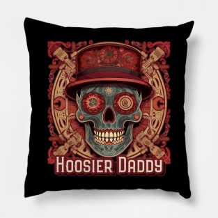 Hoosier Daddy Sugar Skull - Father's Day Design Pillow