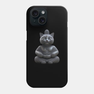Buddha cat surprised Phone Case