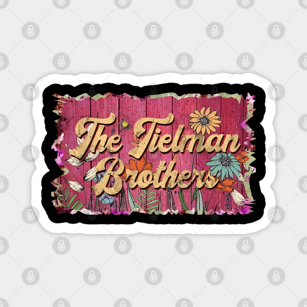 Classic Tielman Personalized Flowers Proud Name Magnet by BilodeauBlue