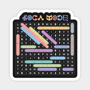 Soca Music Culture Word Search Puzzle | White Print Magnet