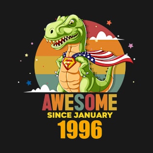 Awesome Since january 1996, Born In january 1996 Birthday T-Shirt