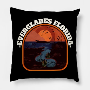 Retro Everglades National Park Pillow