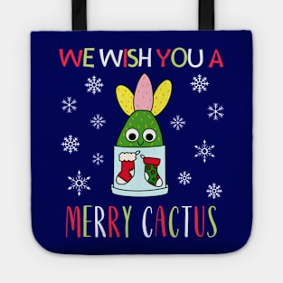 We Wish You A Merry Cactus - Hybrid Cactus In Christmas Themed Pot Tote