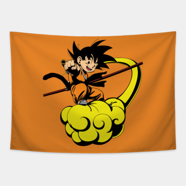 Kid Goku Nimbus Cloud Kid Goku Nimbus Cloud Tapestry Teepublic