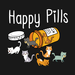 Happy Pills - Cat Design T-Shirt