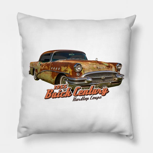 1955 Buick Century Hardtop Coupe Pillow by Gestalt Imagery