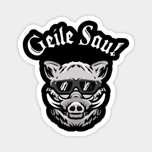 Geile Sau Wildschwein Wildsau Eber Jäger Magnet