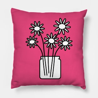 Wildflowers in a jar Pillow