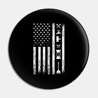 Plumber American Flag Best Job Patriot America Plumber Pin