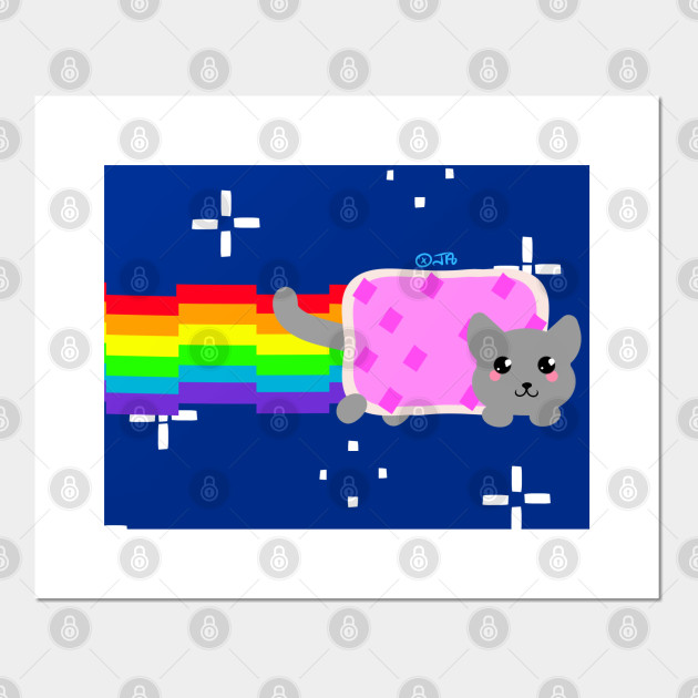 Nyan Cat Nyan Cat Rainbow Poster Und Kunst Teepublic De 139763 nyan cat green decor wall print poster. teepublic