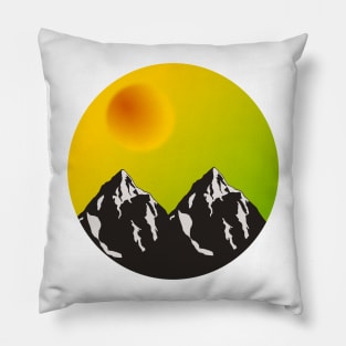 twin mountains Pillow