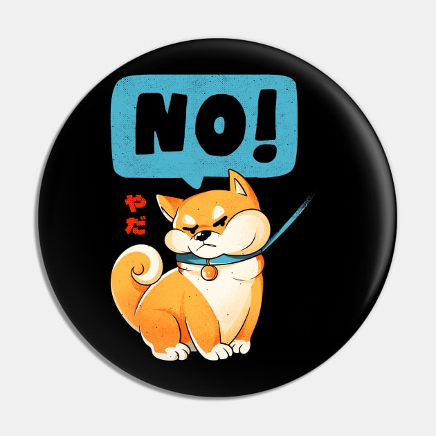 Shiba NO - Cute Funny Shiba Inu Dog Gift Pin by eduely