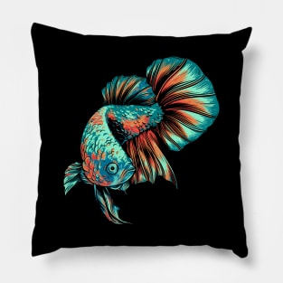 HMPK Tail Siamese fighting fish Pillow