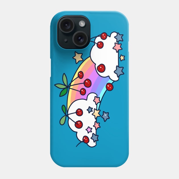 Cherry Rainbow Clouds Phone Case by saradaboru