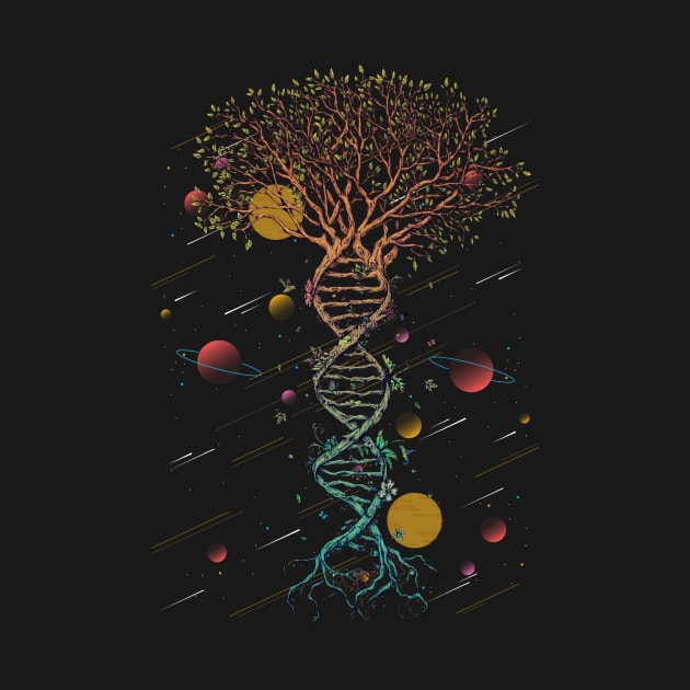 DNA Tree Life Genetics Biologist Science Earth Day by peskyrubeus