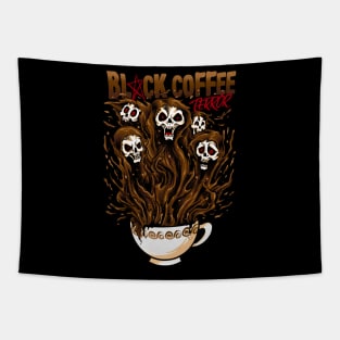 black coffee terror Tapestry