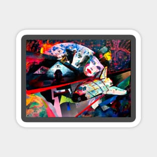 Moon Shot in Outer Space Magnet