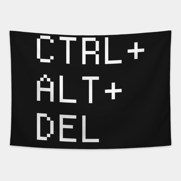 CTRL + ALT + DEL –– Computer Nerd Design Tapestry by MeatMan