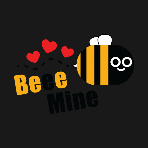 Be Mine Cute Valentine's Day with cute bee graphics by hippyhappy
