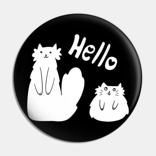 "Hello" Kitties Pin