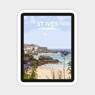 St Ives Cornwall. Cornish gift Kernow Travel location poster Magnet