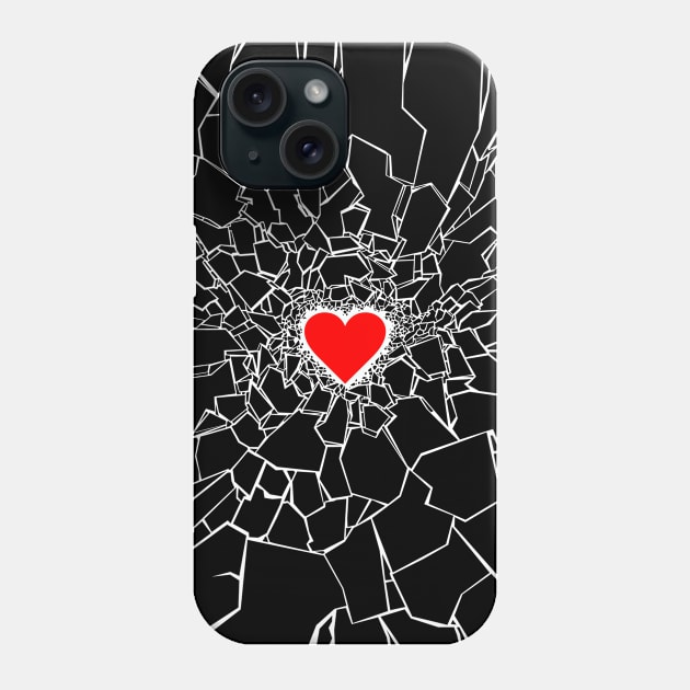 Heartbreaker III Black Phone Case by Grandeduc