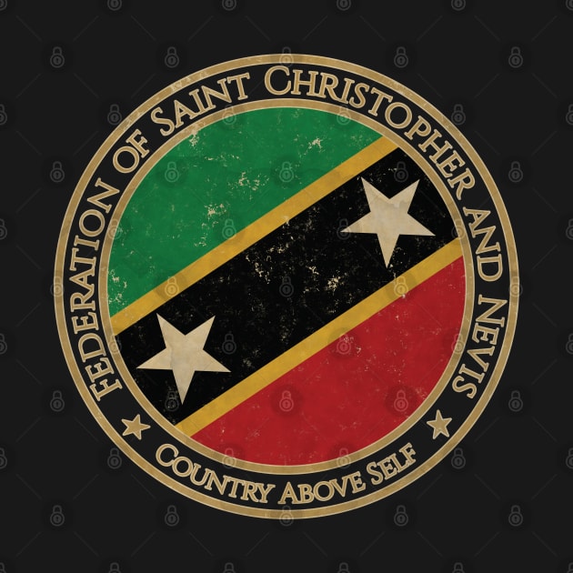 Vintage Federation of Saint Christopher Kitts and Nevis USA North America United States Flag by DragonXX