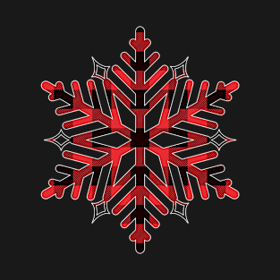 Winter Season Snow Beautiful Buffalo Red Plaid Snowflake T-Shirt