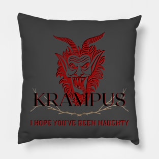 Krampus hopes you've been Naughty Pillow