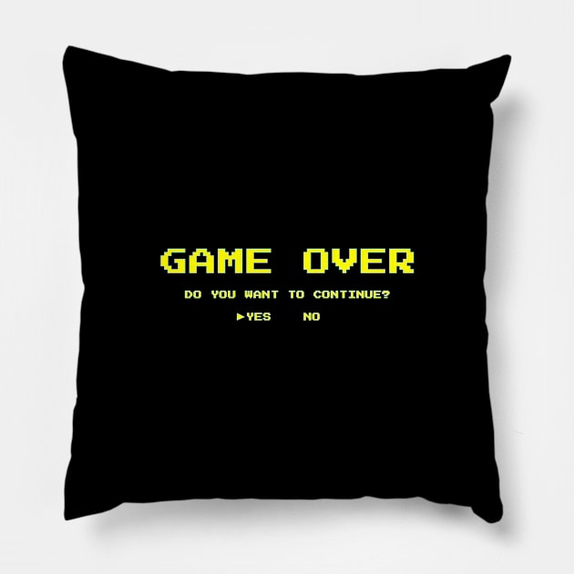 Game Over Pillow by Pendy777