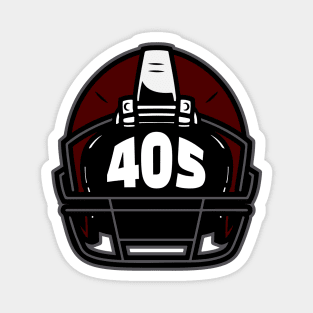 Retro Football Helmet 405 Area Code Norman Oklahoma Football Magnet