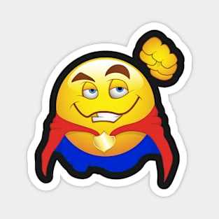 Super Hero Smiley Face Emoticon Magnet