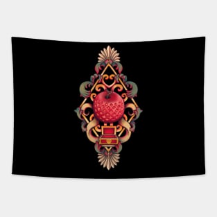 Nouveau Heart Tapestry