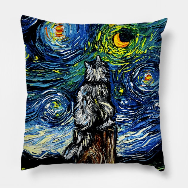 Norwegian Forest Cat Night Pillow by sagittariusgallery